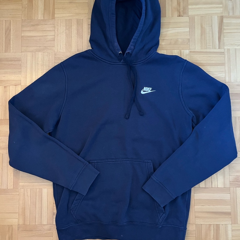 Nike Men's Navy Blue Hoodie (Size S)